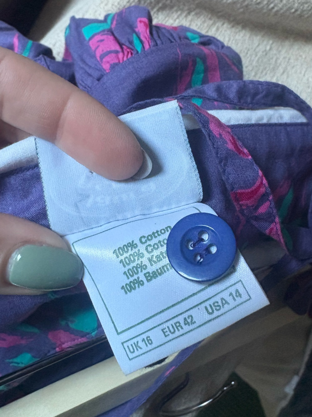 Laura Ashley Floral Midi Dress in Purple - Picture 5 of 6